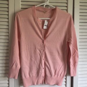 Pink JCrew cardigan